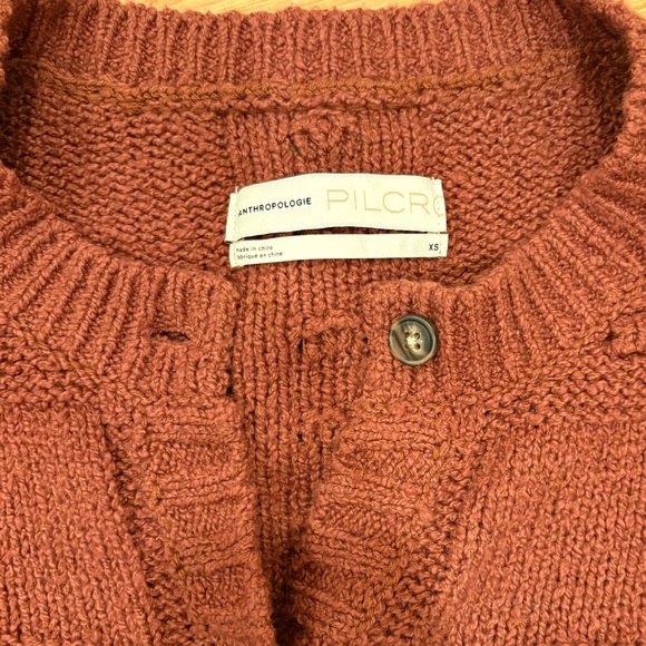 Pilcro Rust Cardigan Sweater - Picture 3 of 5